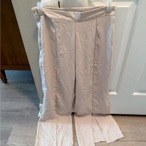 SHEIN Light Beige Wide Leg Trousers